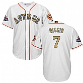 Astros #7 Craig Biggio White Gold Program Cool Base Jersey,baseball caps,new era cap wholesale,wholesale hats