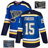 Blues 15 Robby Fabbri Blue Glittery Edition Adidas Jersey,baseball caps,new era cap wholesale,wholesale hats