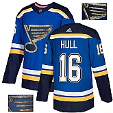 Blues 16 Brett Hull Blue Glittery Edition Adidas Jersey,baseball caps,new era cap wholesale,wholesale hats