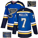 Blues 7 Joe Mullen Blue Glittery Edition Adidas Jersey,baseball caps,new era cap wholesale,wholesale hats