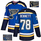 Blues 78 Beau Bennett Blue Glittery Edition Adidas Jersey,baseball caps,new era cap wholesale,wholesale hats