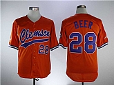 Clemson Tigers 28 Seth Beer Orange College Baseball Jersey,baseball caps,new era cap wholesale,wholesale hats