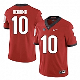 Georgia Bulldogs 10 Malik Herring Red College Football Jersey DingZhi,baseball caps,new era cap wholesale,wholesale hats