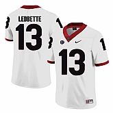 Georgia Bulldogs 13 Jonathan Ledbetter White College Football Jersey DingZhi,baseball caps,new era cap wholesale,wholesale hats