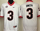 Georgia Bulldogs 3 Roquan Smith White College Football Jersey,baseball caps,new era cap wholesale,wholesale hats