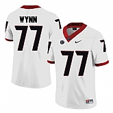 Georgia Bulldogs 77 Isaiah Wynn White College Football Jersey DingZhi,baseball caps,new era cap wholesale,wholesale hats