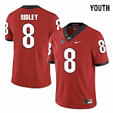 Georgia Bulldogs 8 Riley Ridley Red Youth College Football Jersey DingZhi,baseball caps,new era cap wholesale,wholesale hats