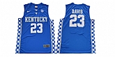 Kentucky Wildcats 23 Anthony Davis Towns Blue College Basketball Jersey,baseball caps,new era cap wholesale,wholesale hats