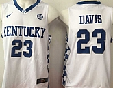 Kentucky Wildcats 23 Anthony Davis White College Basketball Jersey,baseball caps,new era cap wholesale,wholesale hats