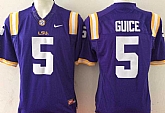 LSU Tigers 5 Derrius Guice Purple College Football Jersey,baseball caps,new era cap wholesale,wholesale hats