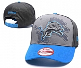 Lions Team Logo Gray Peaked Adjustable Hat GS,baseball caps,new era cap wholesale,wholesale hats