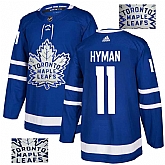 Maple Leafs 11 Zach Hyman Blue Glittery Edition Adidas Jersey,baseball caps,new era cap wholesale,wholesale hats