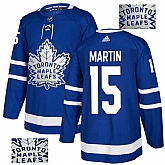 Maple Leafs 15 Matt Martin Blue Glittery Edition Adidas Jersey,baseball caps,new era cap wholesale,wholesale hats