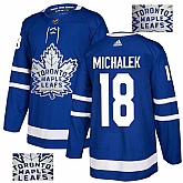 Maple Leafs 18 Milan Michalek Blue Glittery Edition Adidas Jersey,baseball caps,new era cap wholesale,wholesale hats