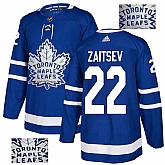 Maple Leafs 22 Nikita Zaitsev Blue Glittery Edition Adidas Jersey,baseball caps,new era cap wholesale,wholesale hats