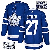 Maple Leafs 27 Darryl Sittler Blue Glittery Edition Adidas Jersey,baseball caps,new era cap wholesale,wholesale hats