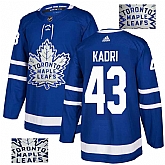 Maple Leafs 43 Nazem Kadri Blue Glittery Edition Adidas Jersey,baseball caps,new era cap wholesale,wholesale hats