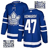 Maple Leafs 47 Leo Komarov Blue Glittery Edition Adidas Jersey,baseball caps,new era cap wholesale,wholesale hats