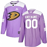 Men's Customized Anaheim Ducks Purple Adidas Hockey Fights Cancer Practice Jersey,baseball caps,new era cap wholesale,wholesale hats
