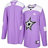 Men's Customized Dallas Stars Purple Adidas Hockey Fights Cancer Practice Jersey,baseball caps,new era cap wholesale,wholesale hats