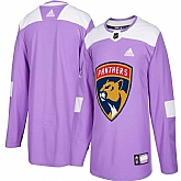 Men's Customized Florida Panthers Purple Adidas Hockey Fights Cancer Practice Jersey,baseball caps,new era cap wholesale,wholesale hats