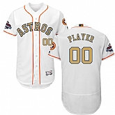 Men's Customized Houston Astros White 2018 Gold Program Flexbase Jersey,baseball caps,new era cap wholesale,wholesale hats