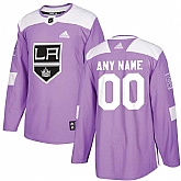 Men's Customized Los Angeles Kings Purple Adidas Hockey Fights Cancer Practice Jersey,baseball caps,new era cap wholesale,wholesale hats