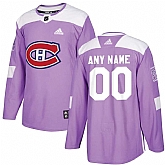 Men's Customized Montreal Canadiens Purple Adidas Hockey Fights Cancer Practice Jersey,baseball caps,new era cap wholesale,wholesale hats