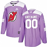 Men's Customized New Jersey Devils Purple Adidas Hockey Fights Cancer Practice Jersey,baseball caps,new era cap wholesale,wholesale hats