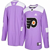 Men's Customized Philadelphia Flyers Purple Adidas Hockey Fights Cancer Practice Jersey,baseball caps,new era cap wholesale,wholesale hats