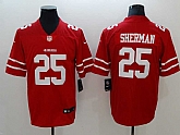 Nike 49ers 25 Richard Sherman Red Vapor Untouchable Player Limited Jersey,baseball caps,new era cap wholesale,wholesale hats