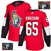 Ottawa Senators #65 Erik Karlsson Red With Special Glittery Logo Adidas Jersey,baseball caps,new era cap wholesale,wholesale hats