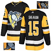 Penguins 15 Riley Sheahan Black Glittery Edition Adidas Jersey,baseball caps,new era cap wholesale,wholesale hats