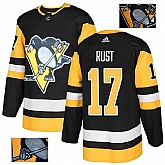 Penguins 17 Bryan Rust Black Glittery Edition Adidas Jersey,baseball caps,new era cap wholesale,wholesale hats