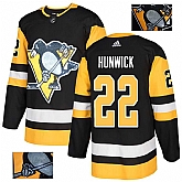 Penguins 22 Matt Hunwick Black Glittery Edition Adidas Jersey,baseball caps,new era cap wholesale,wholesale hats