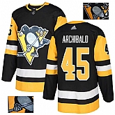 Penguins 45 Josh Archibald Black Glittery Edition Adidas Jersey,baseball caps,new era cap wholesale,wholesale hats