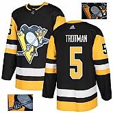 Penguins 5 Zach Trotman Black Glittery Edition Adidas Jersey,baseball caps,new era cap wholesale,wholesale hats