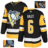 Penguins 6 Trevor Daley Black Glittery Edition Adidas Jersey,baseball caps,new era cap wholesale,wholesale hats
