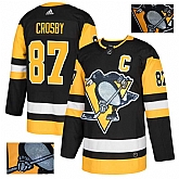 Penguins 87 Sidney Crosby Black With Special Glittery Logo Adidas Jersey,baseball caps,new era cap wholesale,wholesale hats