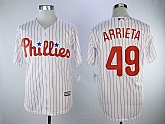 Phillies 49 Jake Arrieta White Cool Base Baseball Jerseys,baseball caps,new era cap wholesale,wholesale hats
