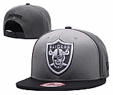 Raiders Team Logo Gray Snapback Adjustable Hat GS,baseball caps,new era cap wholesale,wholesale hats