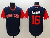 Red Sox 16 Andrew Benintendi Benny Majestic Navy 2017 Players Weekend Baseball Jerseys,baseball caps,new era cap wholesale,wholesale hats