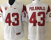 USC Trojans 43 Troy Polamalu White College Football Jersey,baseball caps,new era cap wholesale,wholesale hats