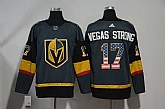 Vegas Golden Knights 17 Vegas Strong White USA Flag Adidas Stitched Jersey,baseball caps,new era cap wholesale,wholesale hats