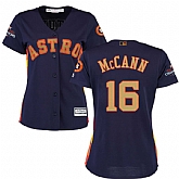 Women Astros #16 Brian McCann Navy 2018 Gold Program Cool Base Jersey,baseball caps,new era cap wholesale,wholesale hats
