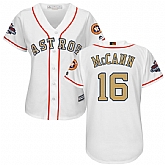 Women Astros #16 Brian McCann White 2018 Gold Program Cool Base Jersey,baseball caps,new era cap wholesale,wholesale hats