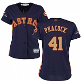 Women Astros #41 Brad Peacock Navy 2018 Gold Program Cool Base Jersey,baseball caps,new era cap wholesale,wholesale hats