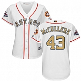 Women Astros #43 Lance McCullers White 2018 Gold Program Cool Base Jersey,baseball caps,new era cap wholesale,wholesale hats