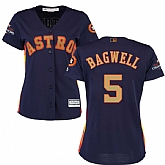Women Astros #5 Jeff Bagwell Navy 2018 Gold Program Cool Base Jersey,baseball caps,new era cap wholesale,wholesale hats