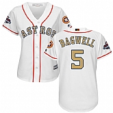 Women Astros #5 Jeff Bagwell White 2018 Gold Program Cool Base Jersey,baseball caps,new era cap wholesale,wholesale hats